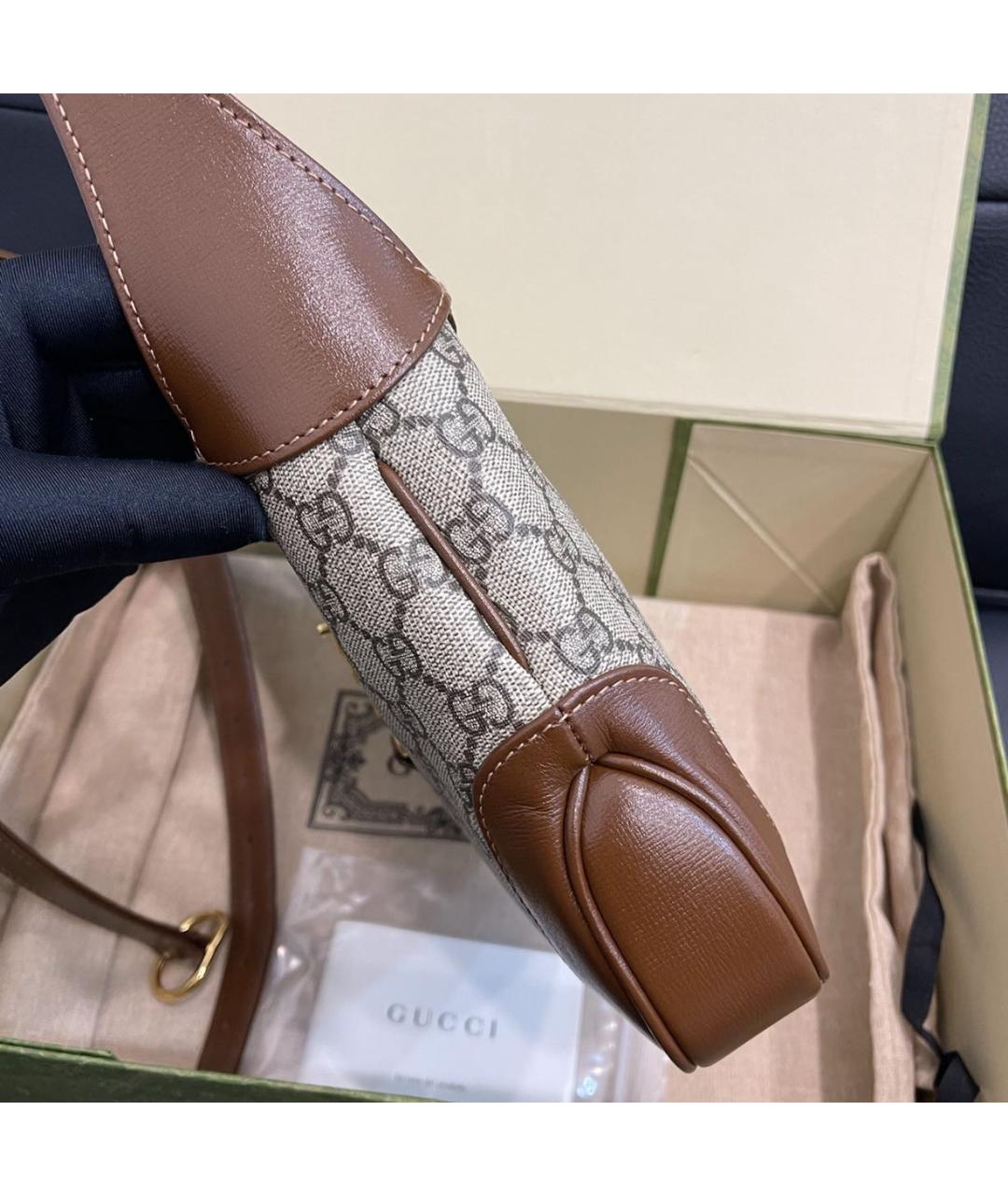 GUCCI Коричневая сумка с короткими ручками, фото 4
