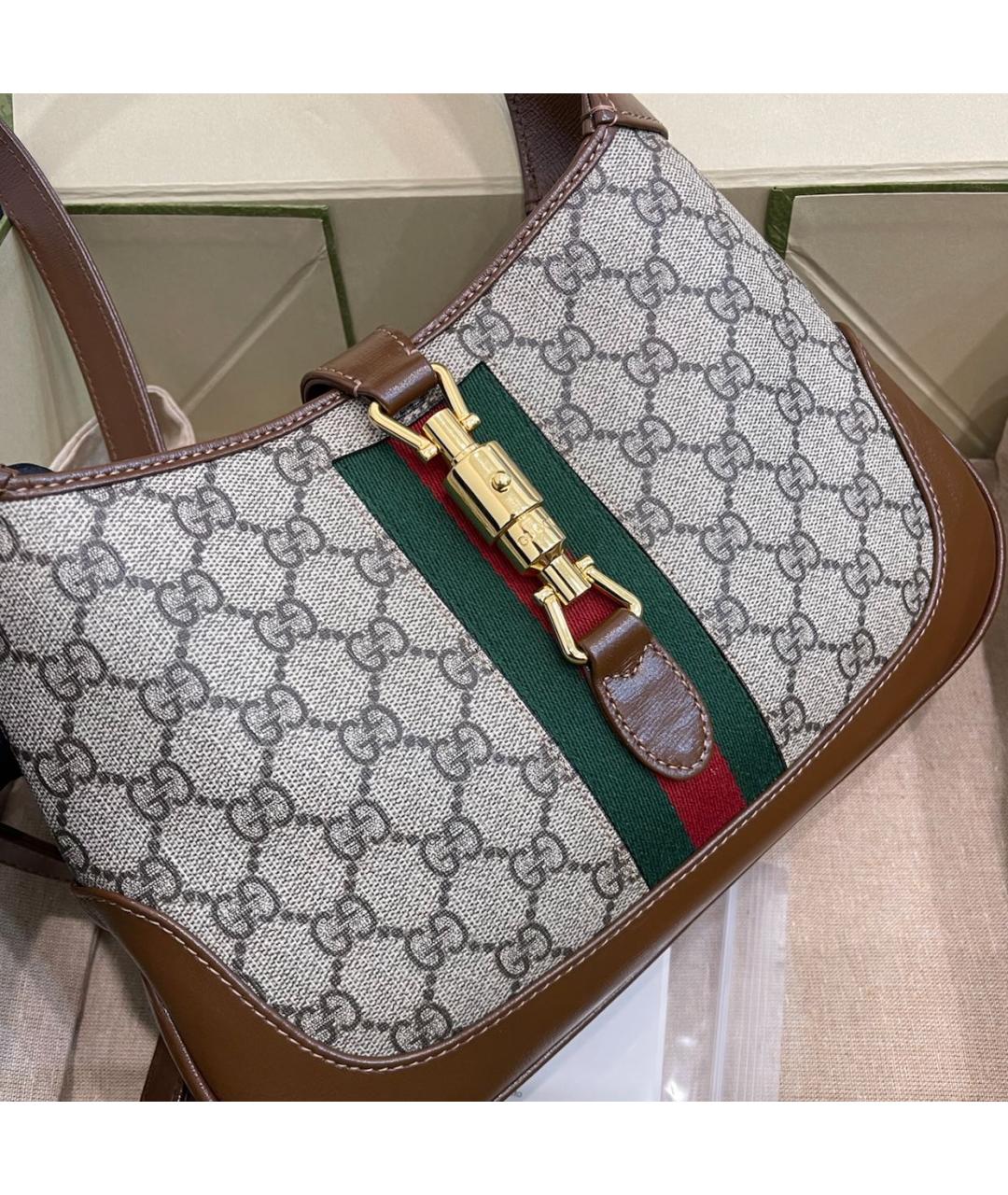 GUCCI Коричневая сумка с короткими ручками, фото 3