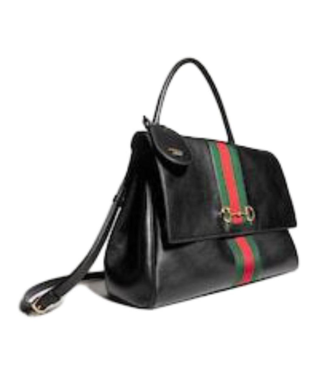 GUCCI Черная кожаная сумка через плечо, фото 3