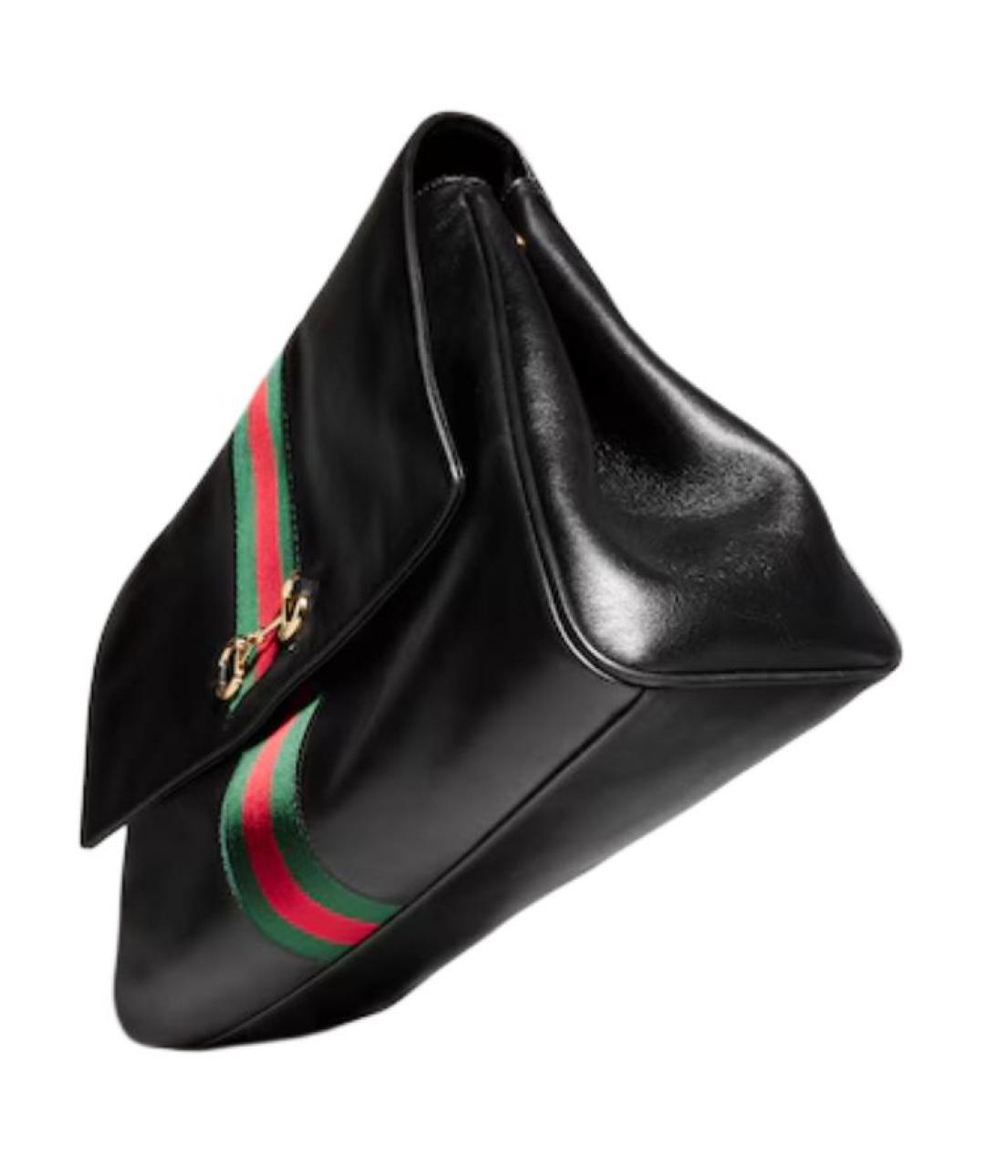 GUCCI Черная кожаная сумка через плечо, фото 5