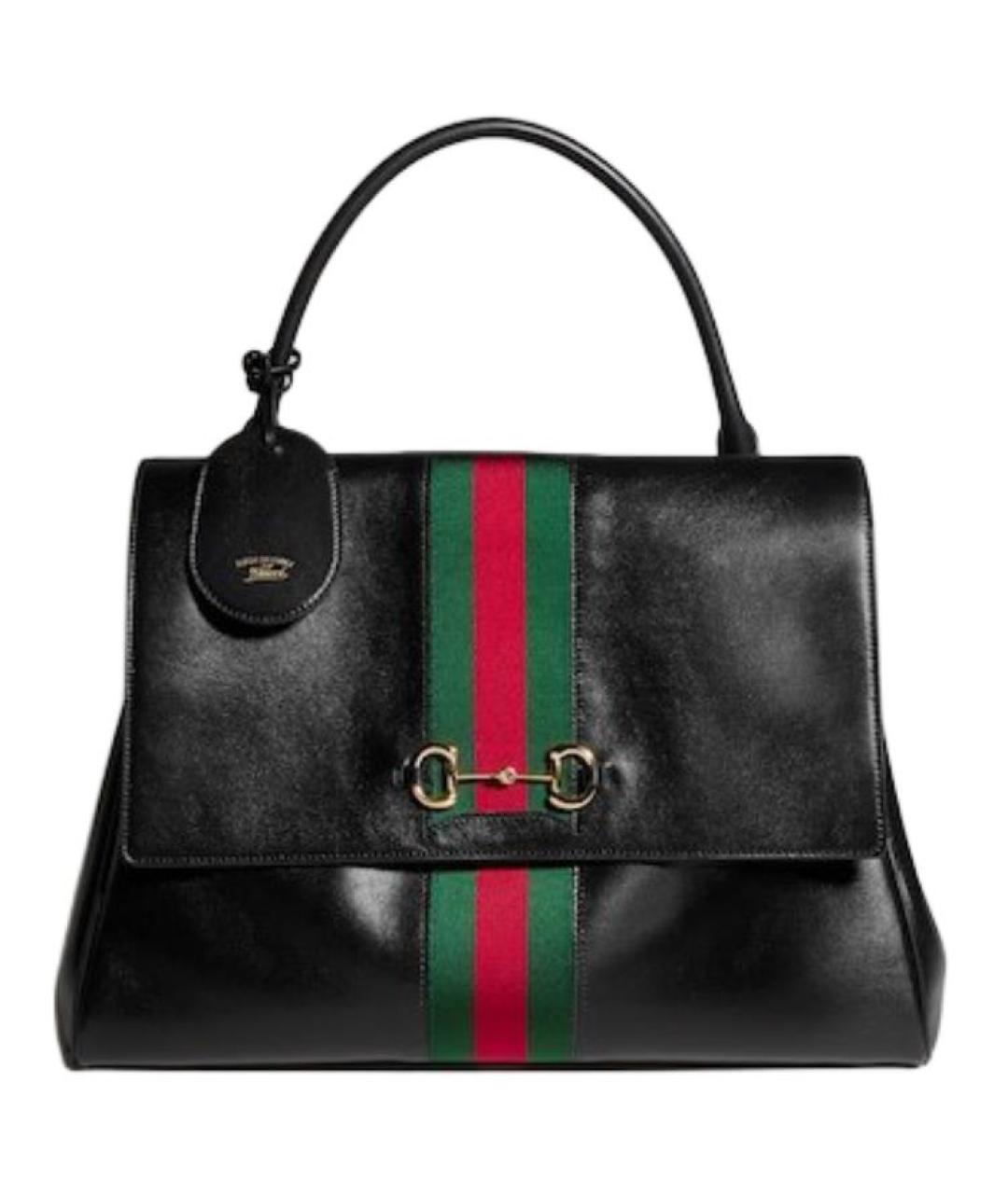 GUCCI Черная кожаная сумка через плечо, фото 1
