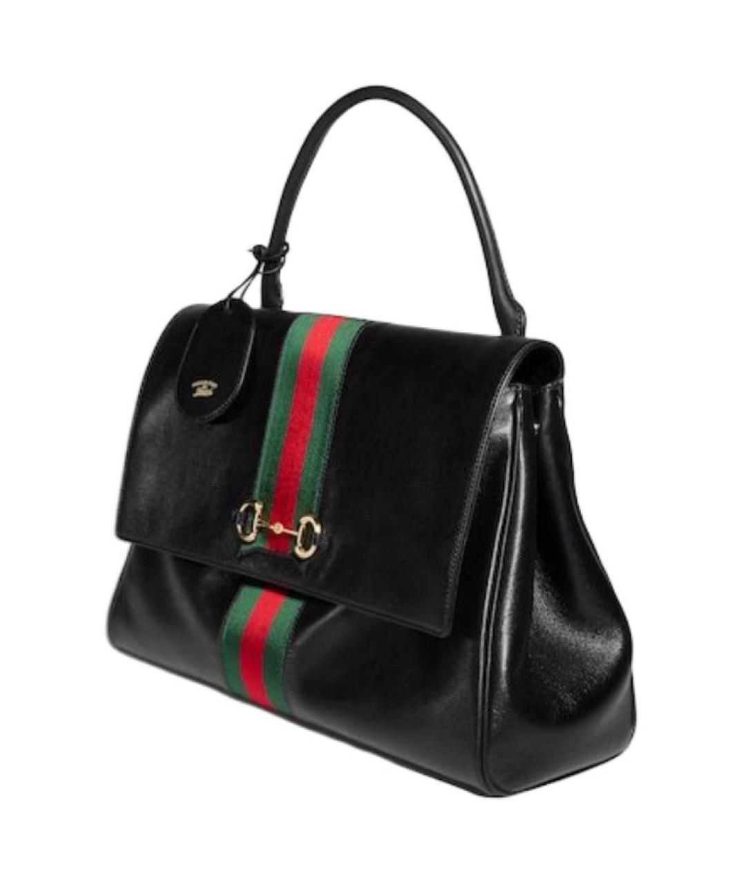 GUCCI Черная кожаная сумка через плечо, фото 2