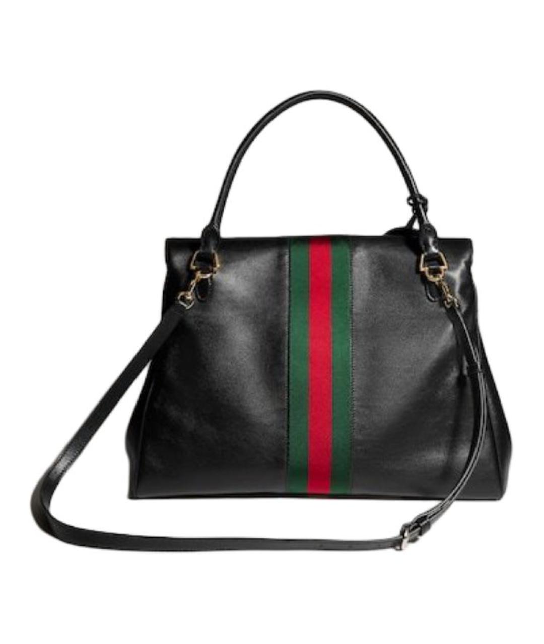 GUCCI Черная кожаная сумка через плечо, фото 4
