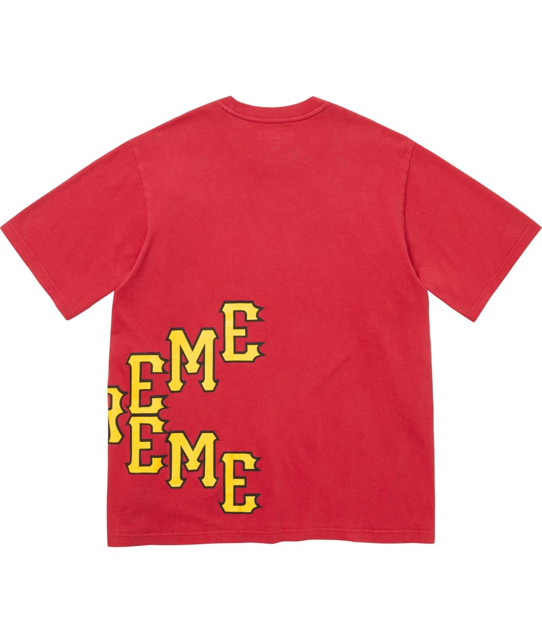 SUPREME Красная футболка, фото 2