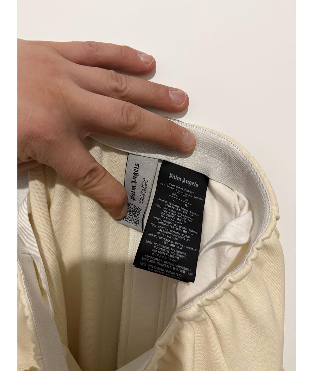 PALM ANGELS Бежевые полиэстеровые прямые брюки, фото 6