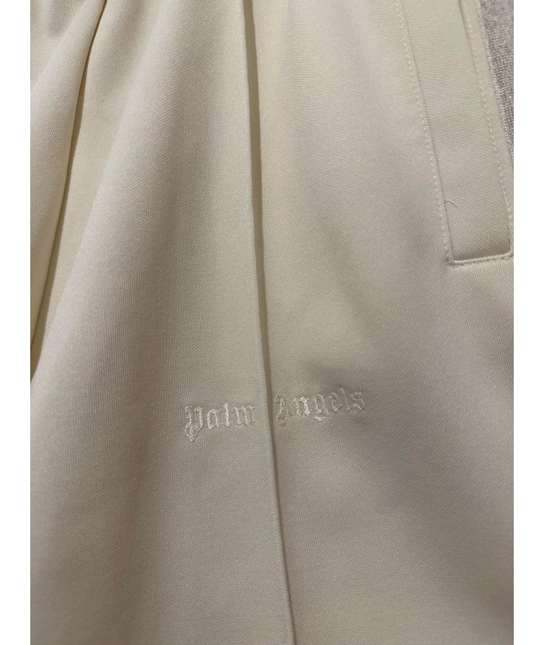 PALM ANGELS Бежевые полиэстеровые прямые брюки, фото 4