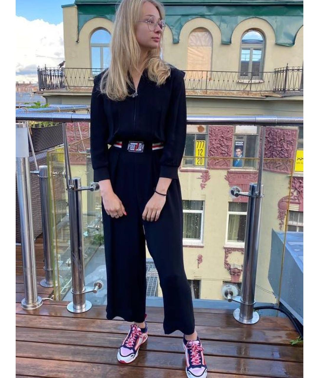 PINKO Черный вискозный комбинезон, фото 6