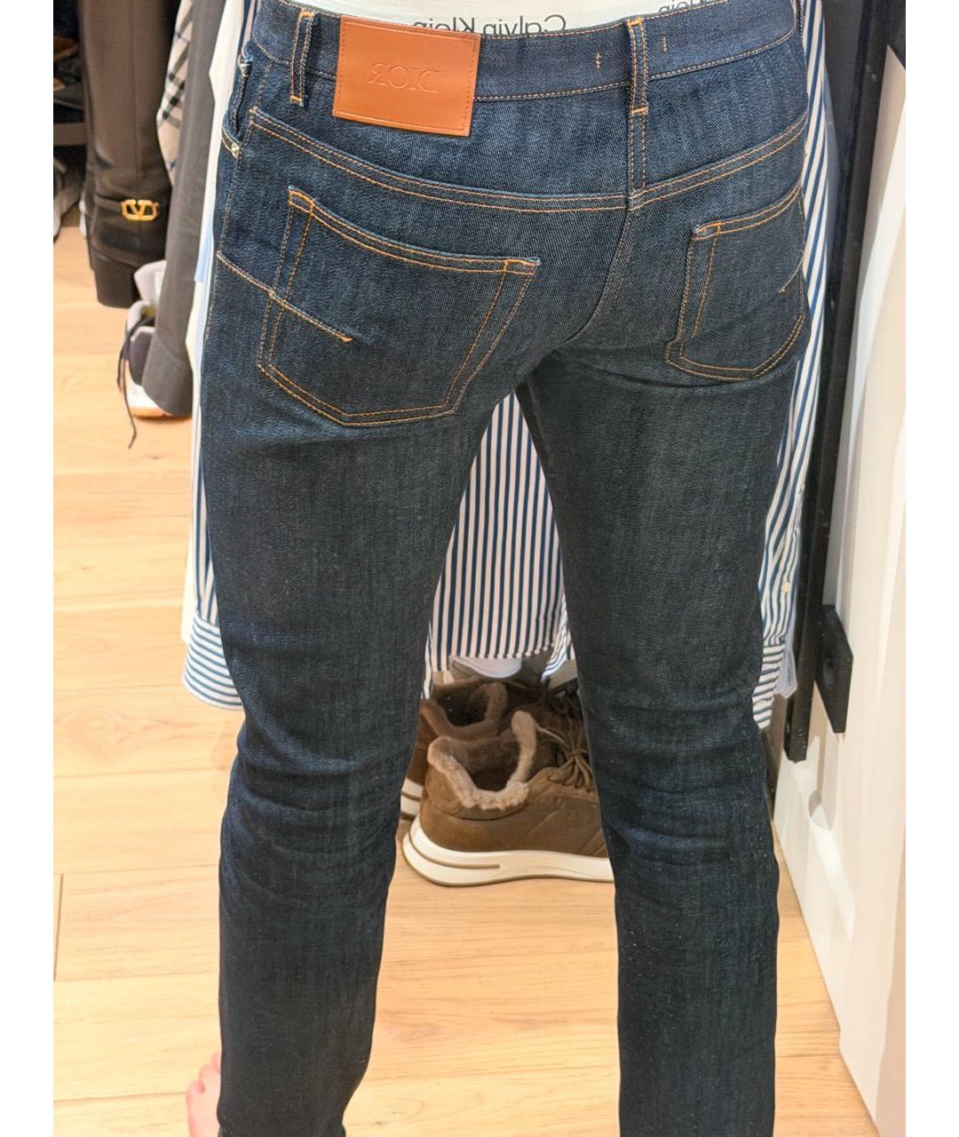 CHRISTIAN DIOR Синие хлопко-полиэстеровые джинсы, фото 6