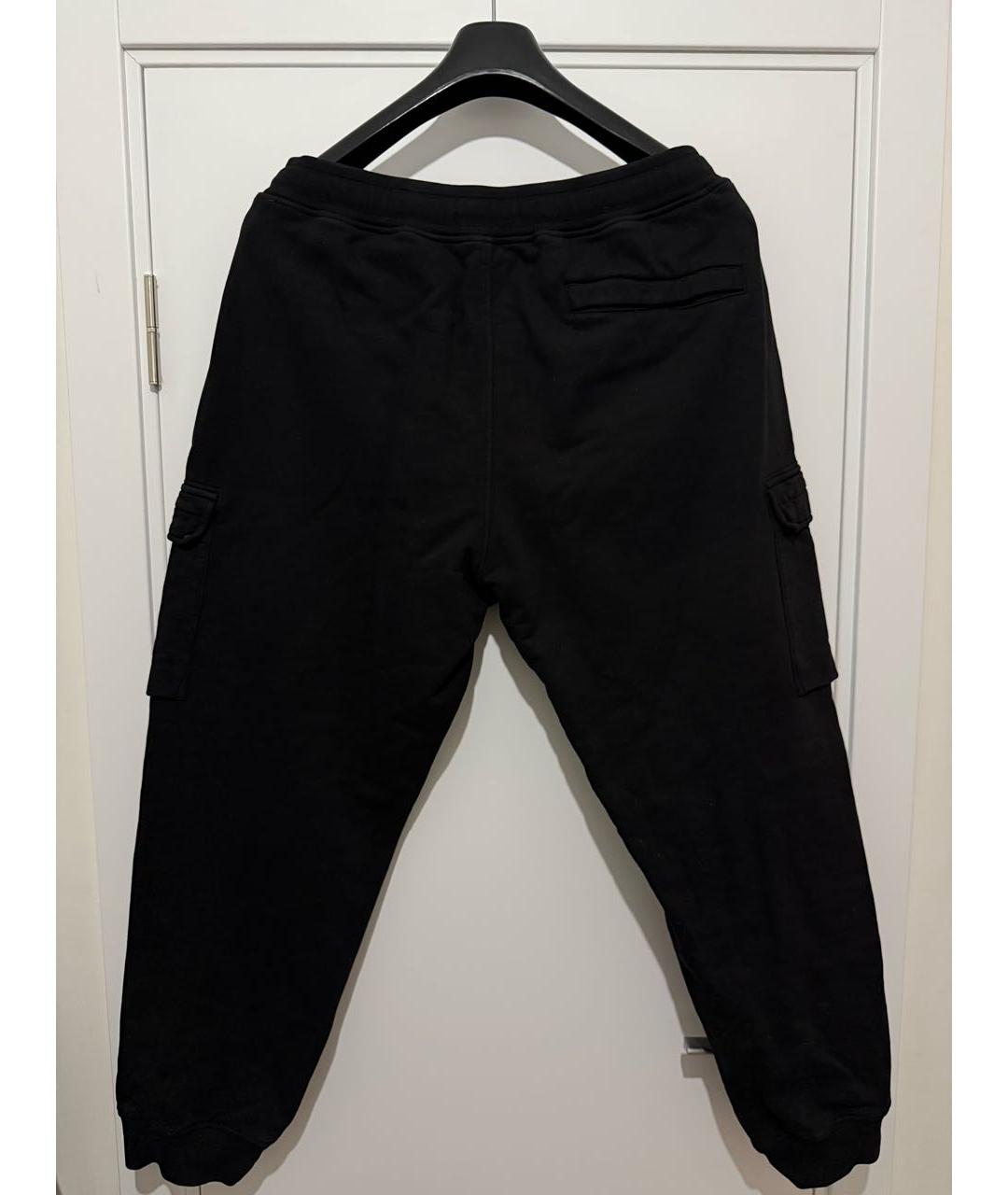 STONE ISLAND Черные хлопковые повседневные брюки, фото 2