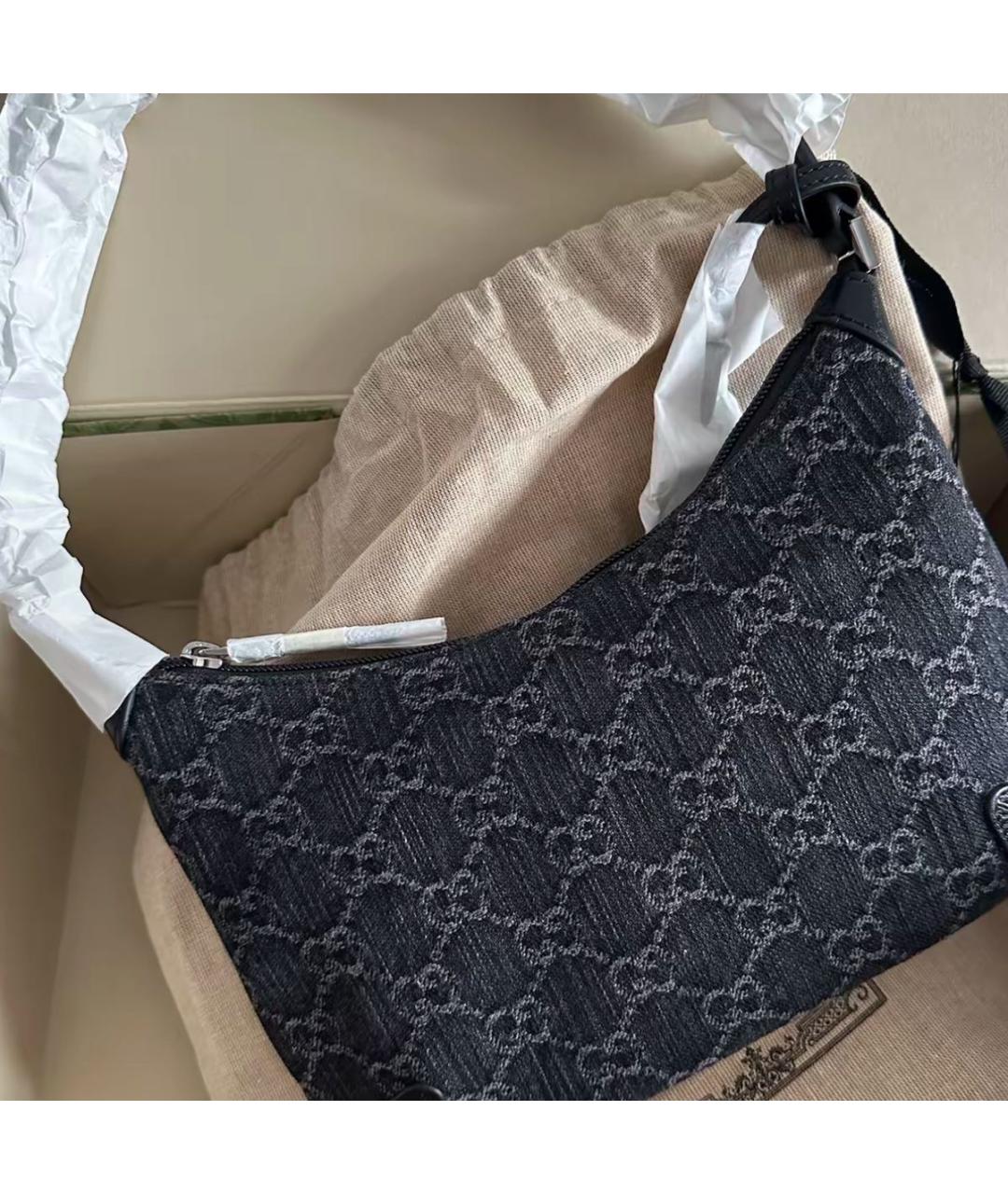 GUCCI Антрацитовая сумка с короткими ручками, фото 2