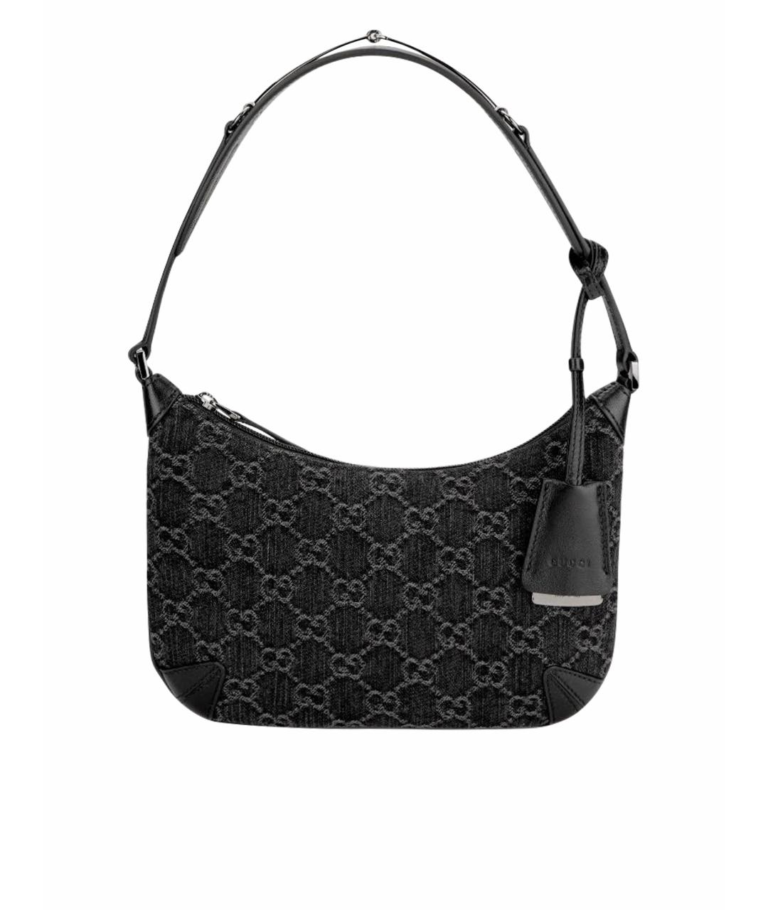 GUCCI Антрацитовая сумка с короткими ручками, фото 1