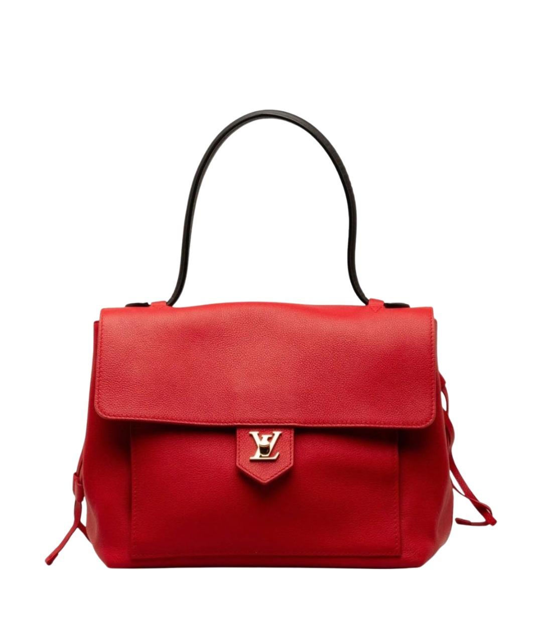 LOUIS VUITTON Красная кожаная сумка с короткими ручками, фото 1