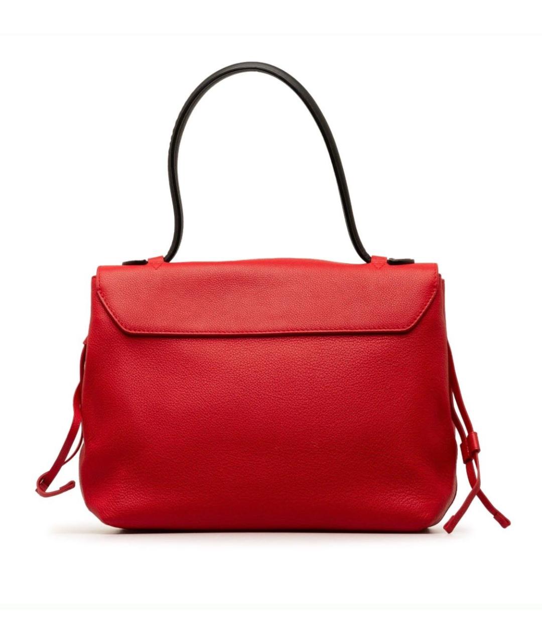LOUIS VUITTON Красная кожаная сумка с короткими ручками, фото 3