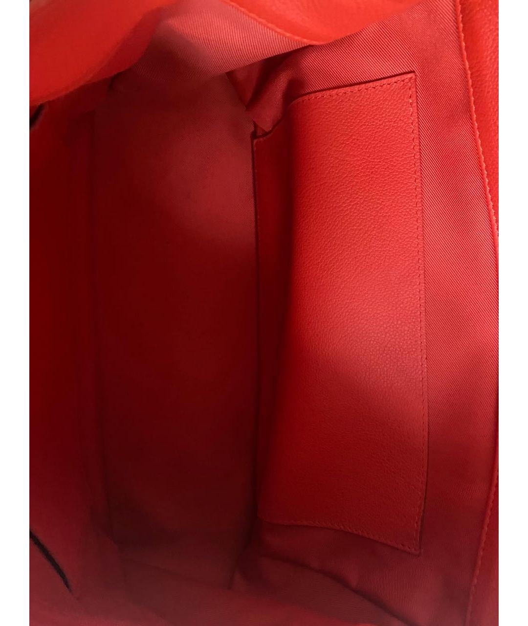 LOUIS VUITTON Красная кожаная сумка с короткими ручками, фото 4