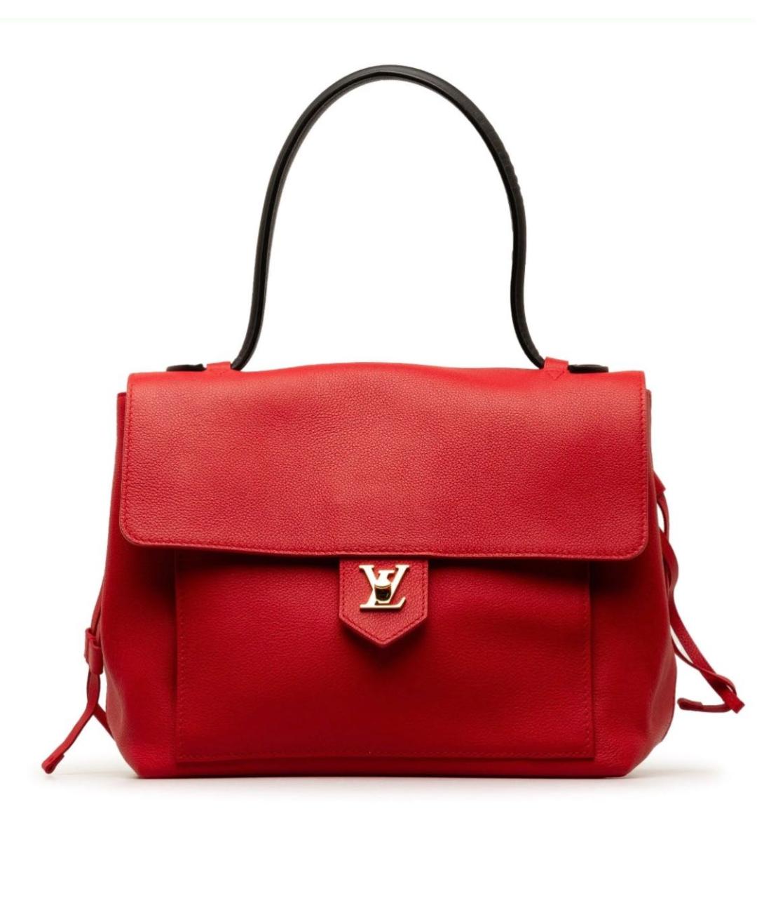 LOUIS VUITTON Красная кожаная сумка с короткими ручками, фото 9