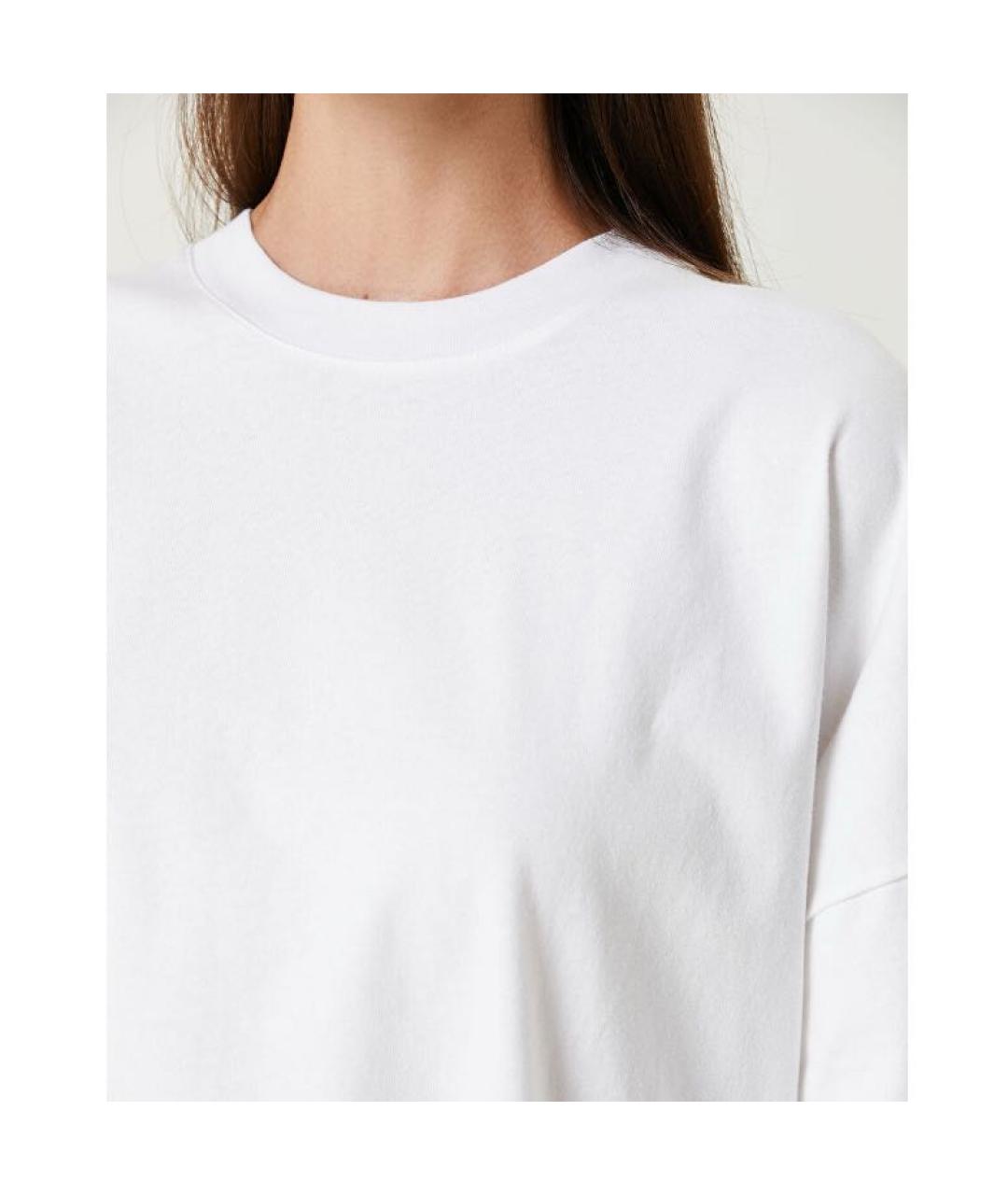 THE ROW Белая хлопковая футболка, фото 5