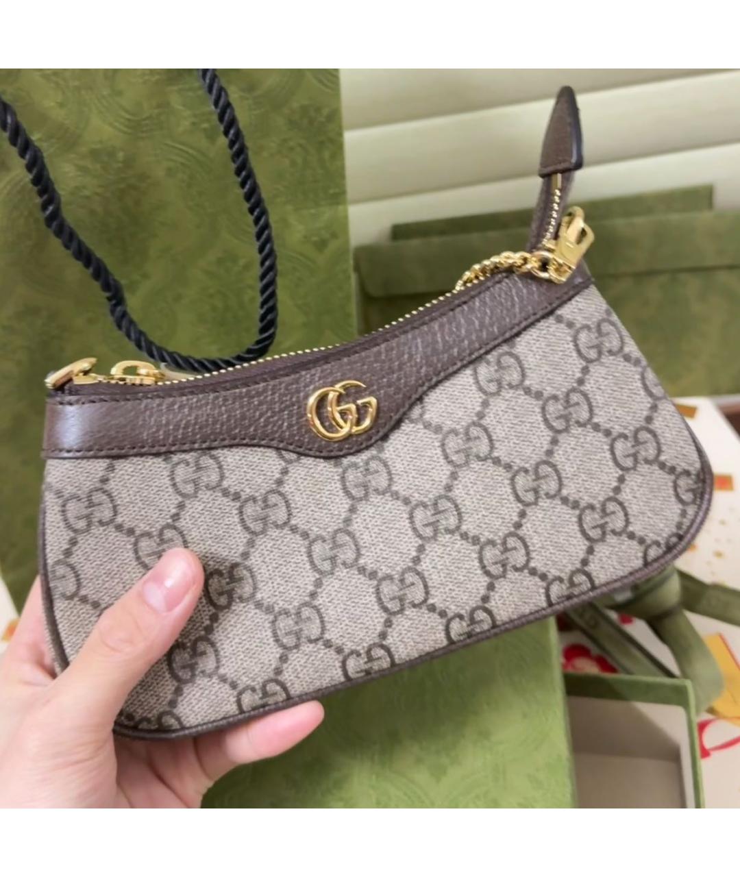 GUCCI Бежевая сумка с короткими ручками, фото 3