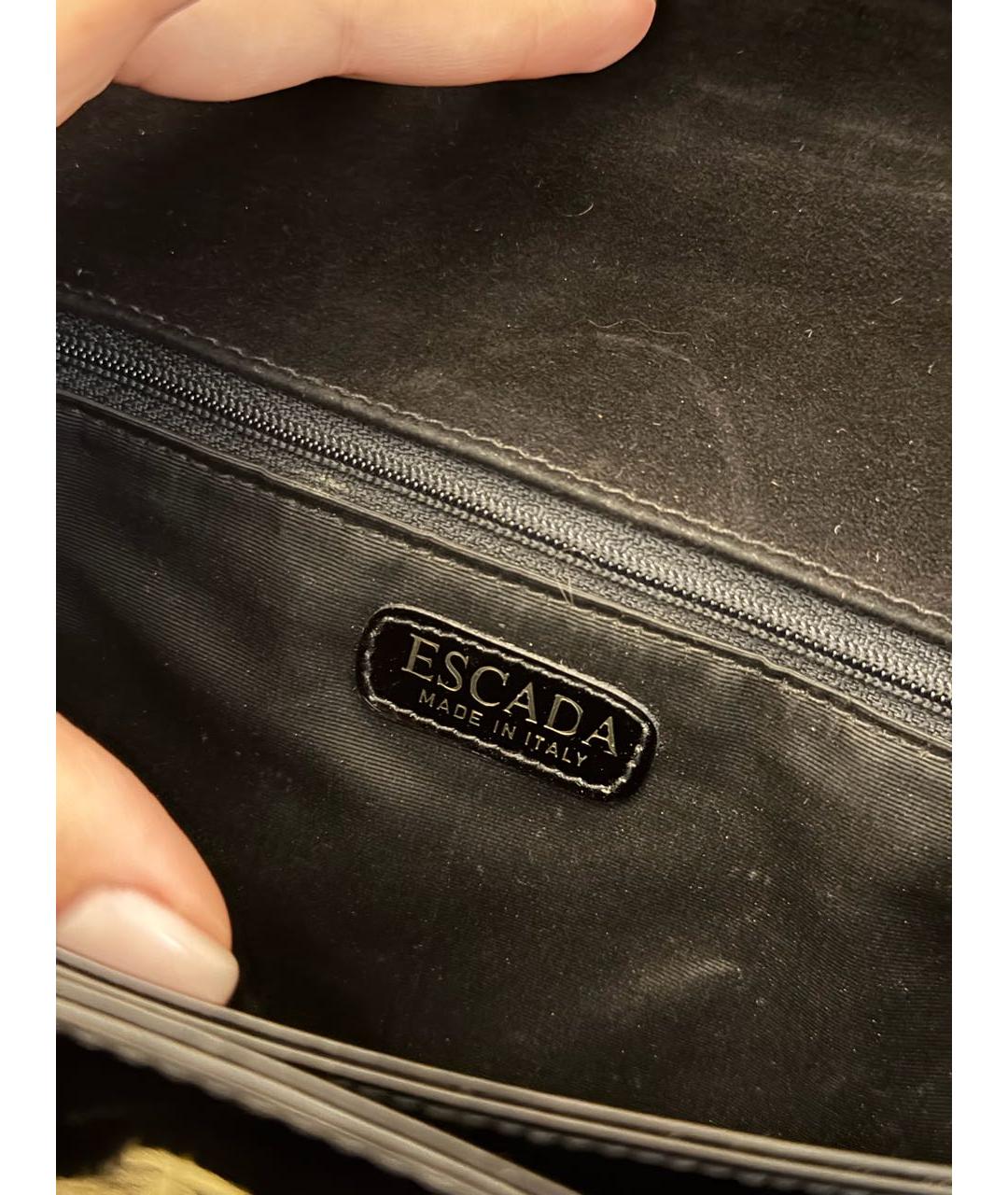 ESCADA Черная сумка с короткими ручками из лакированной кожи, фото 7