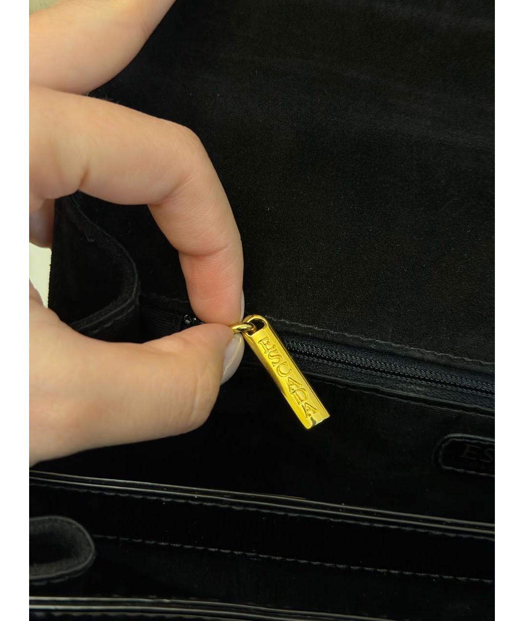 ESCADA Черная сумка с короткими ручками из лакированной кожи, фото 8