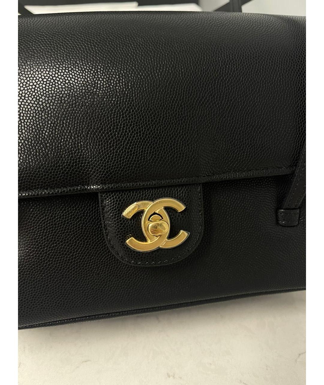 CHANEL Черная кожаная сумка через плечо, фото 4