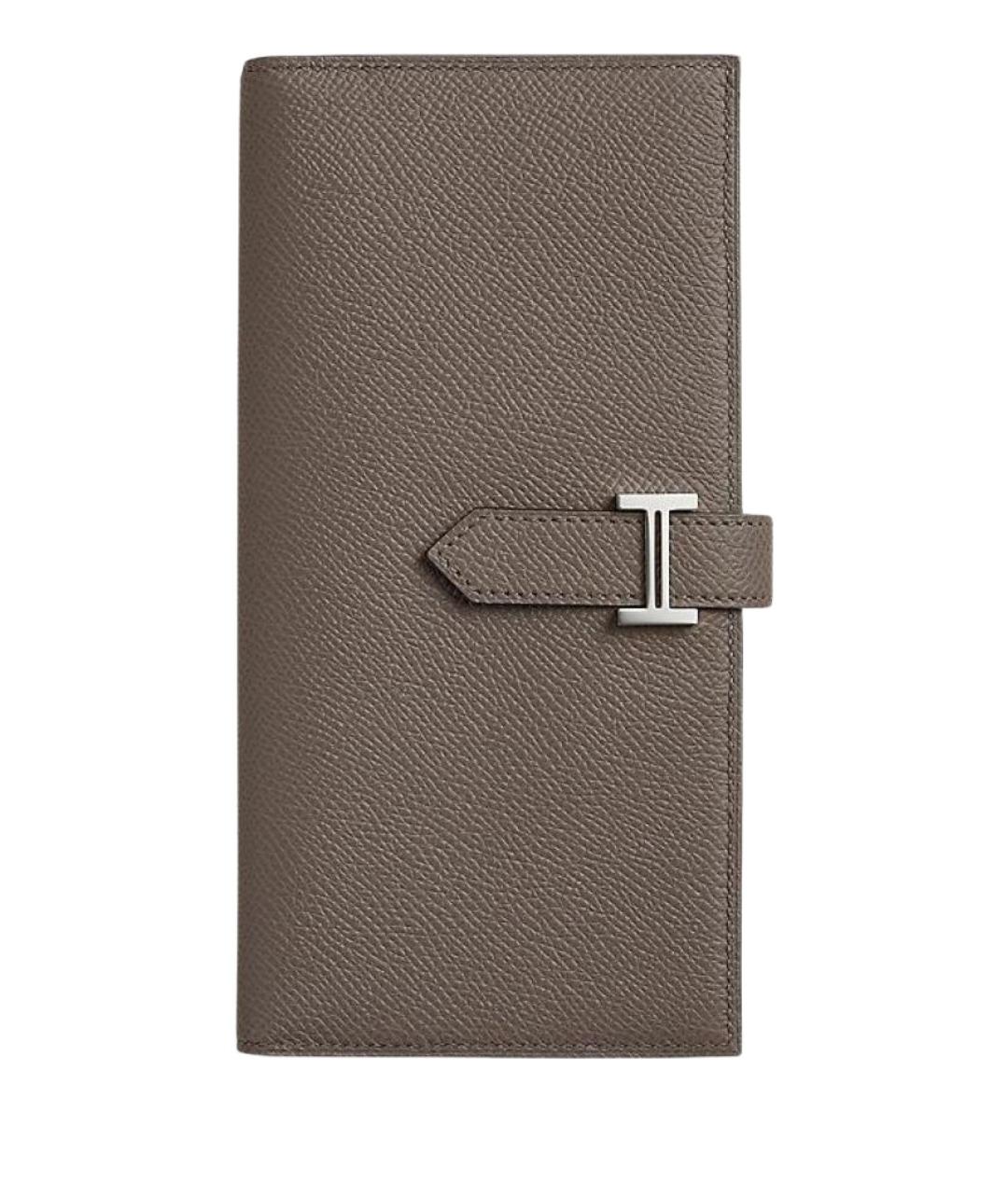 HERMES Серый кожаный кошелек, фото 1