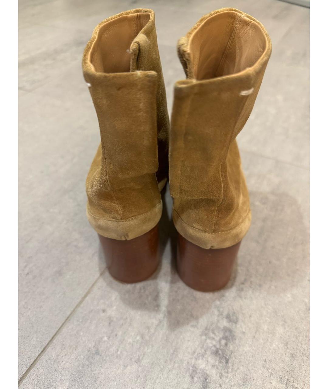 MAISON MARGIELA Коричневые замшевые ботинки, фото 3