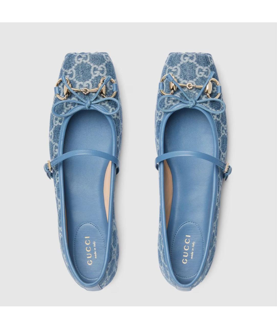 GUCCI Синие балетки, фото 5