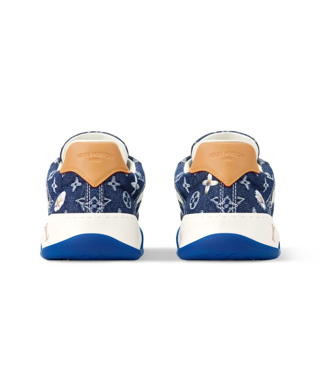 LOUIS VUITTON Синие низкие кроссовки / кеды, фото 5