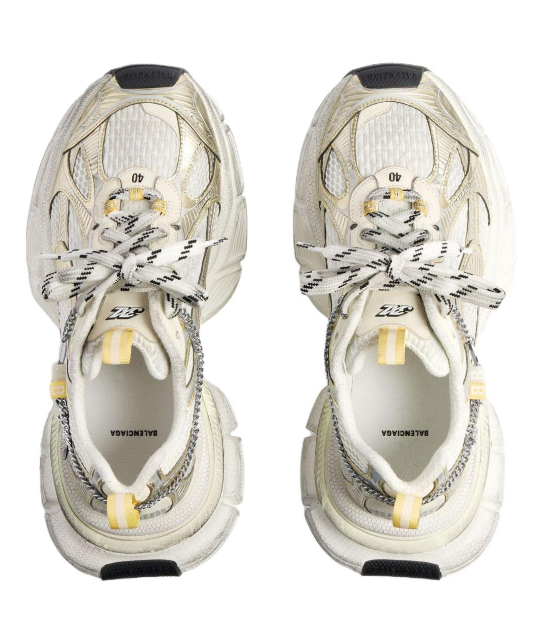 BALENCIAGA Желтые низкие кроссовки / кеды, фото 4
