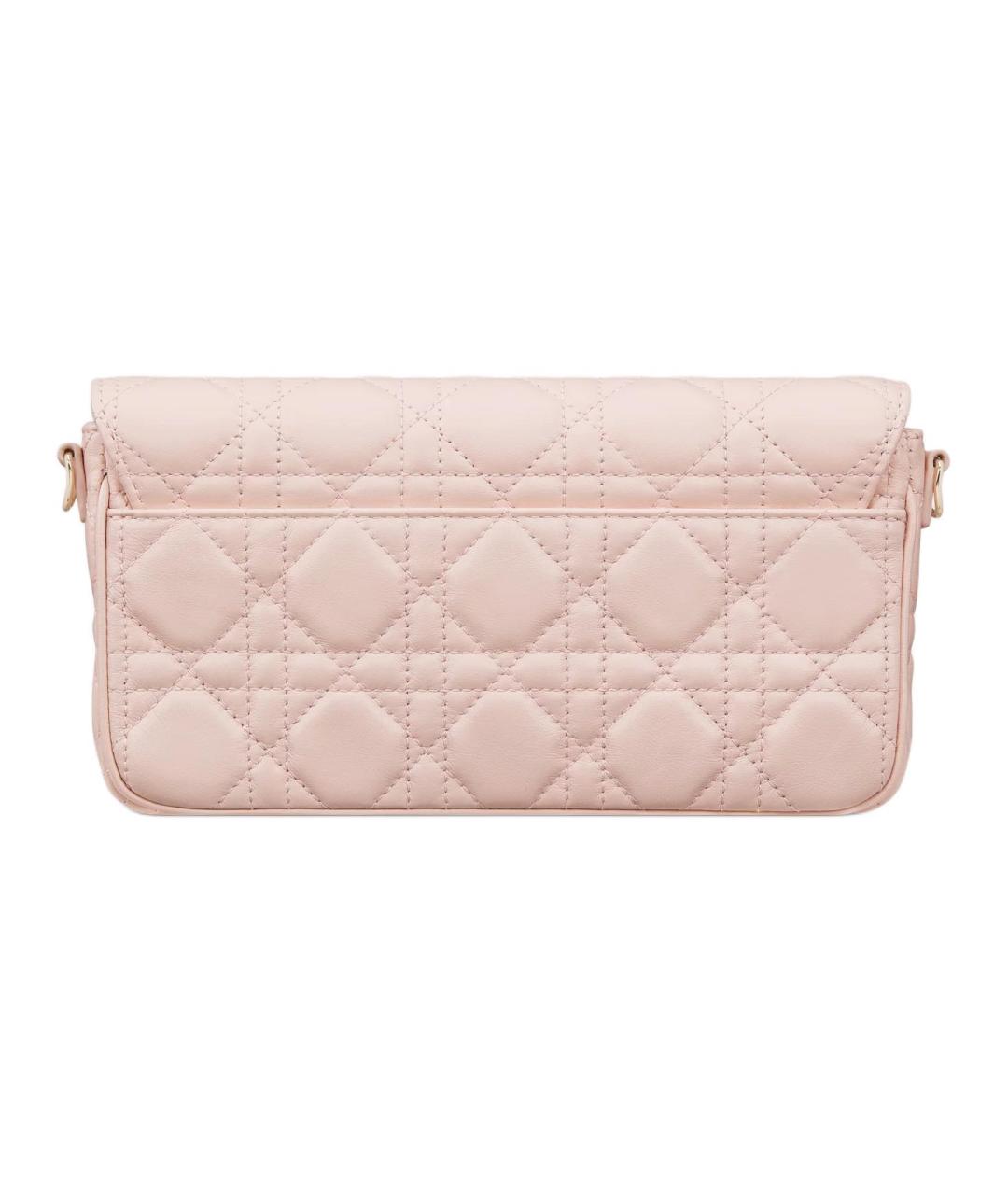 CHRISTIAN DIOR Розовая кожаная сумка через плечо, фото 4