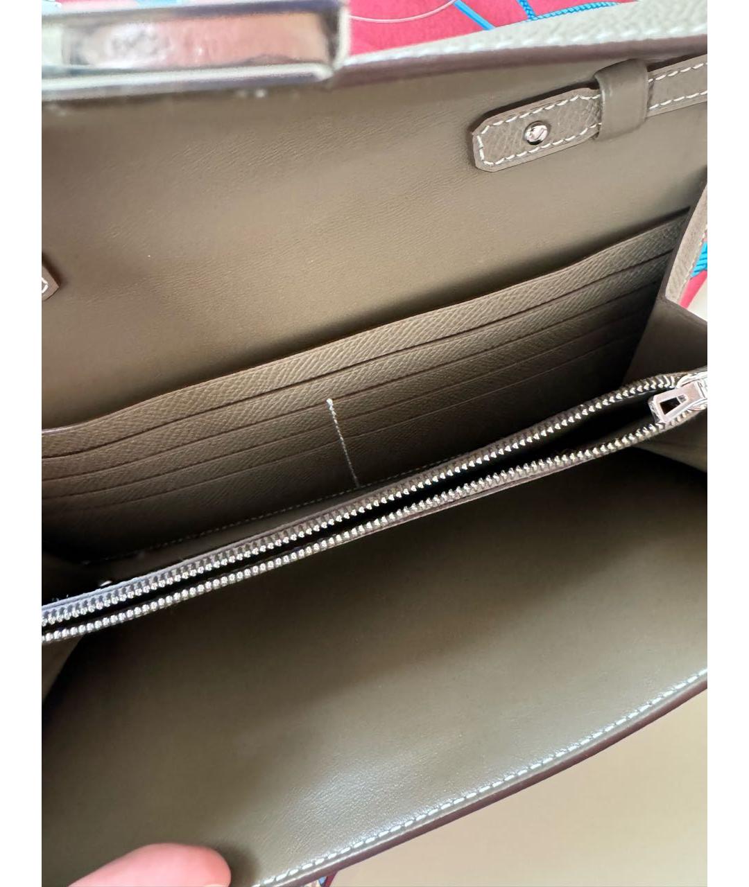 HERMES Коричневая кожаная сумка через плечо, фото 5