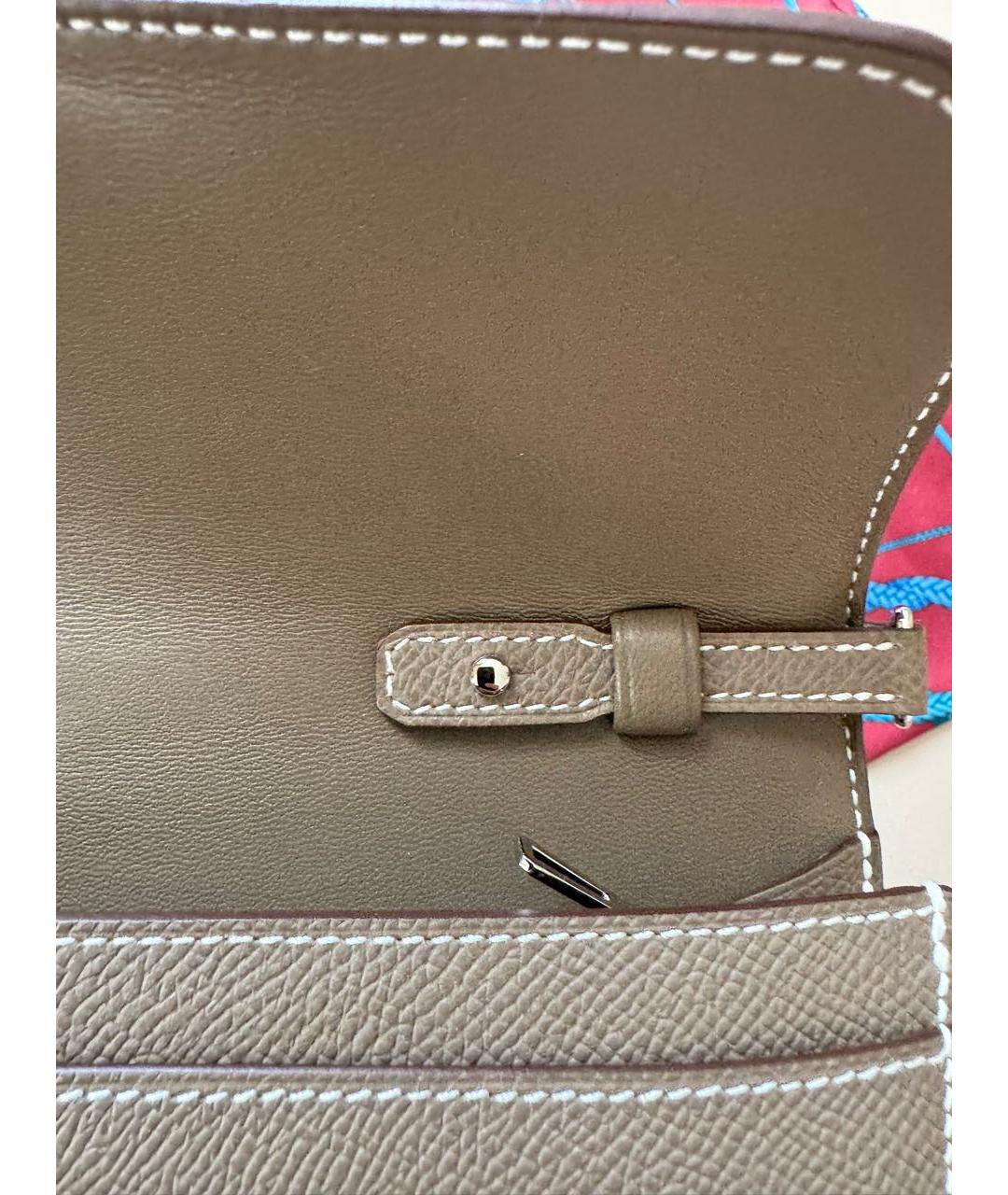 HERMES Коричневая кожаная сумка через плечо, фото 7