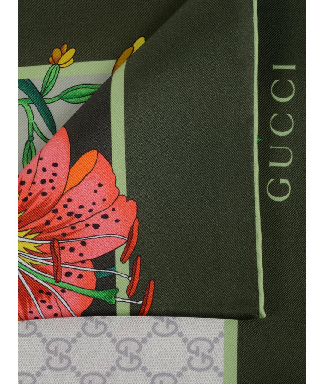 GUCCI Мульти шелковый шарф, фото 2