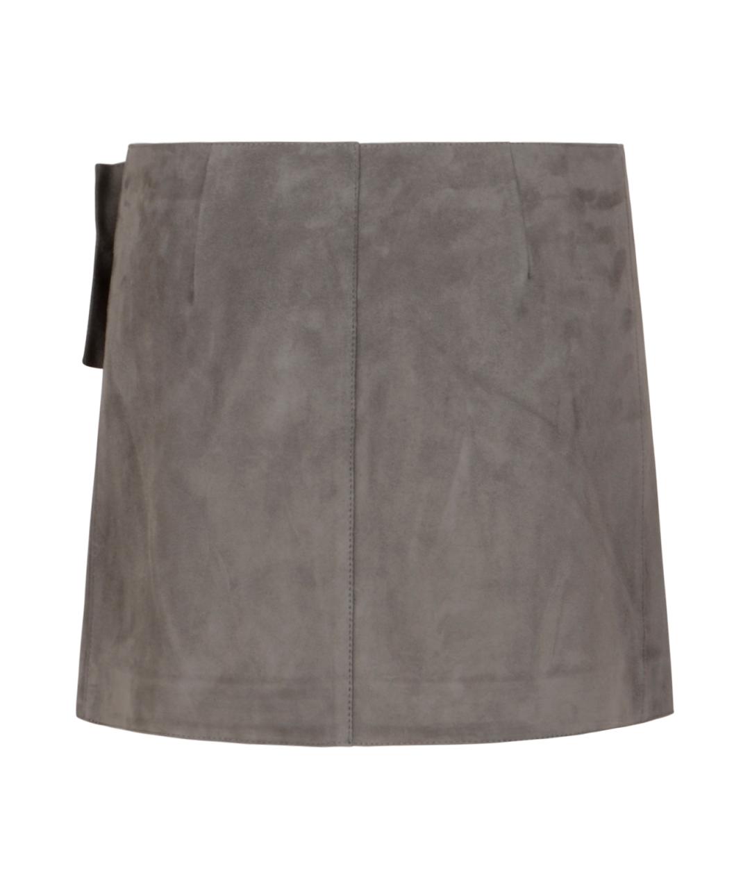 Ami Paris Кожаная юбка мини, фото 2