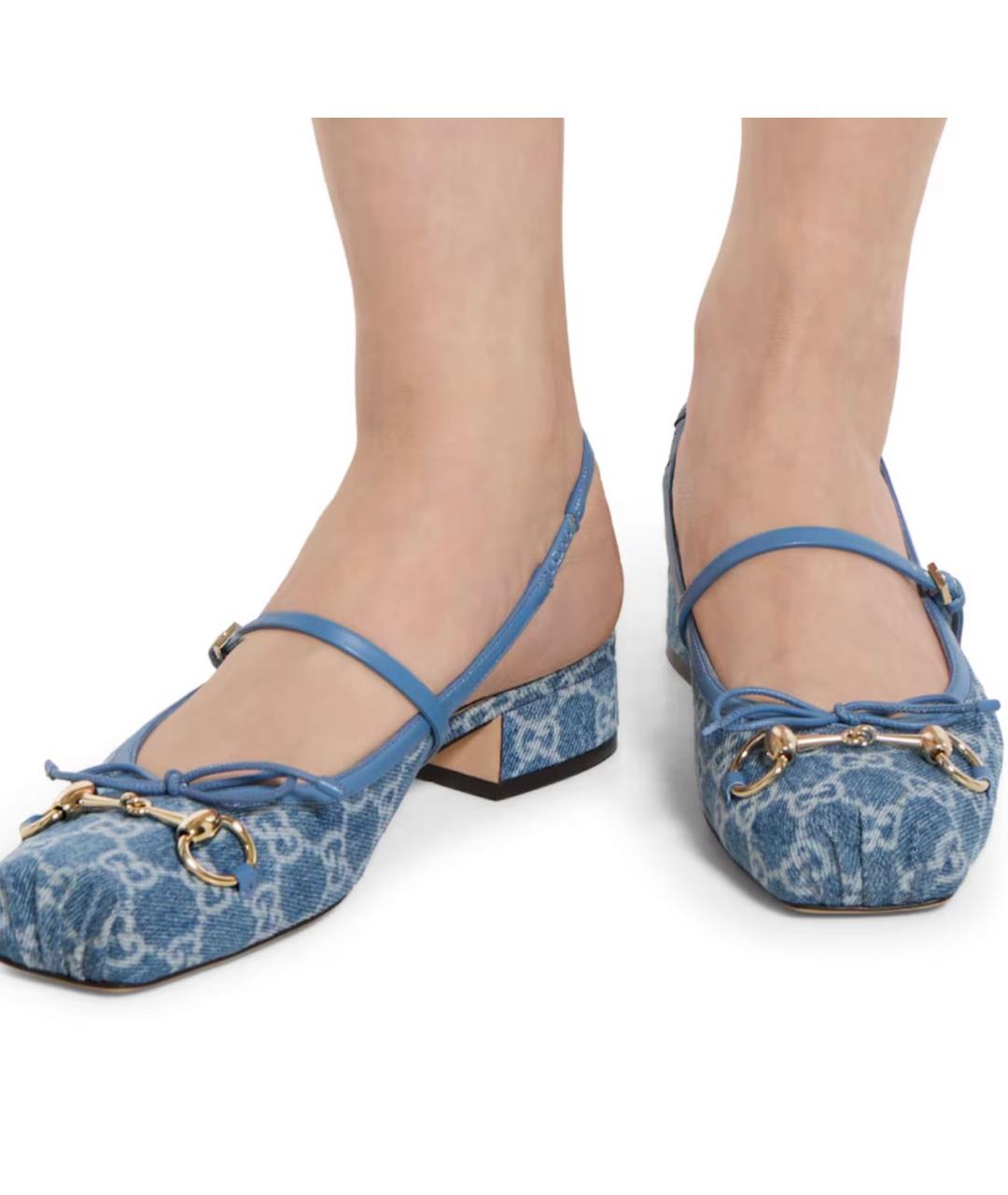 GUCCI Голубые туфли, фото 3