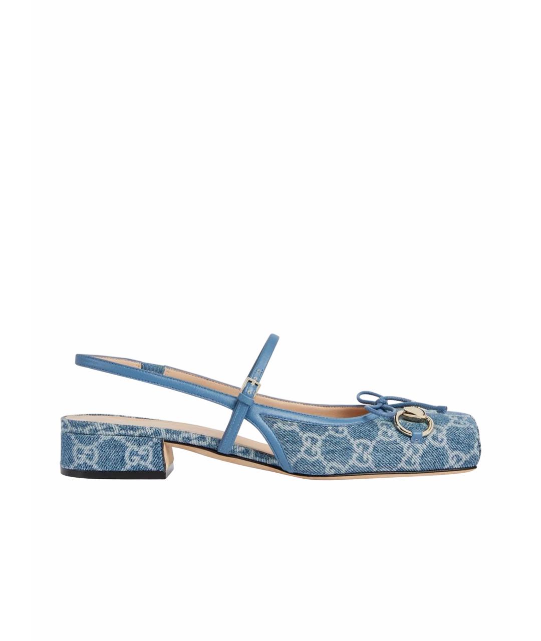 GUCCI Голубые туфли, фото 1