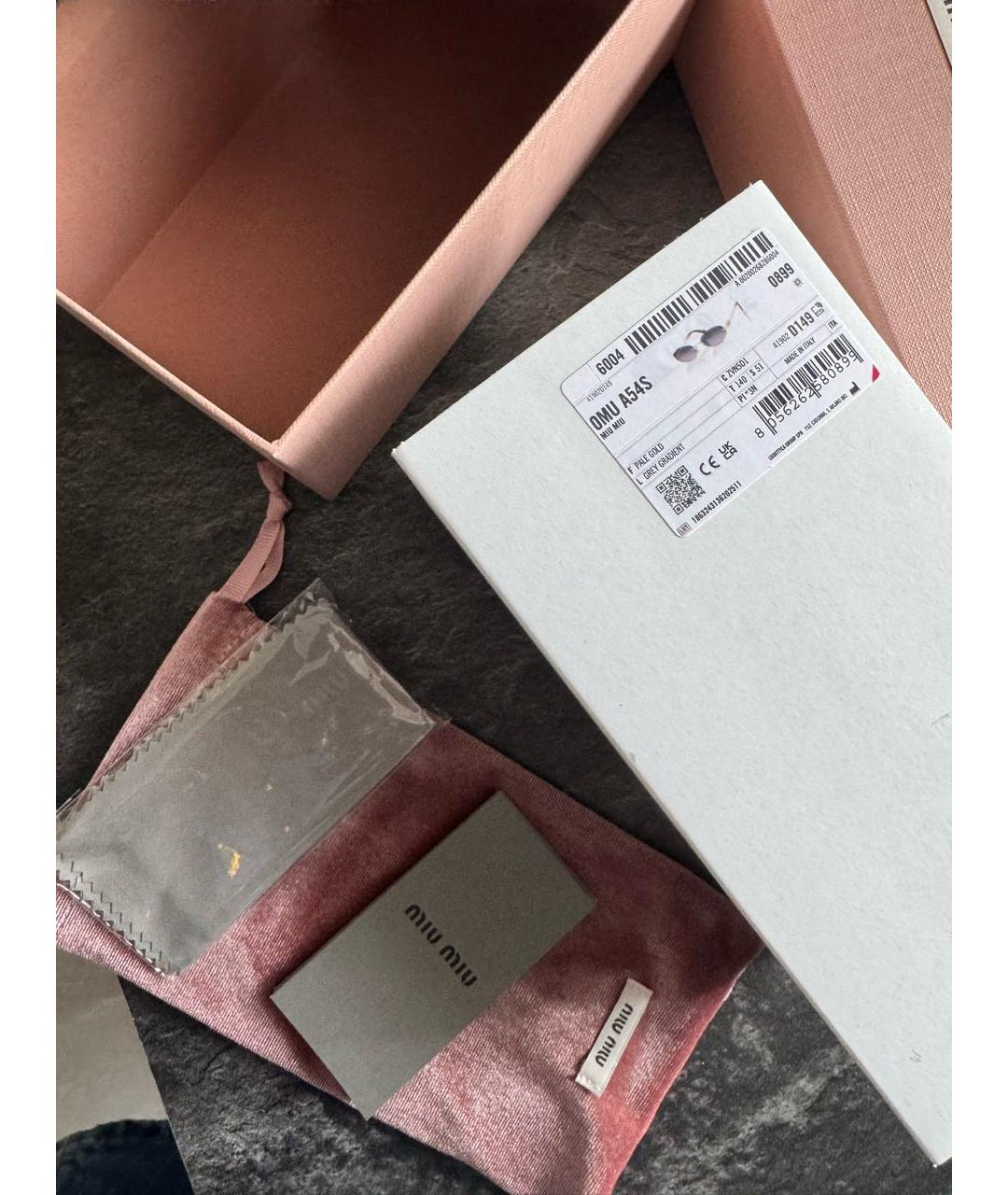 MIU MIU Фиолетовые металлические солнцезащитные очки, фото 4