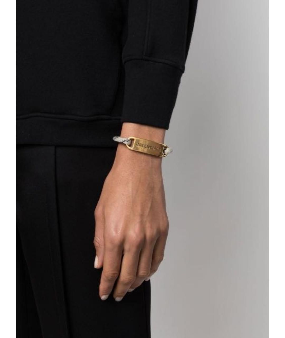 BALENCIAGA Золотой металлический браслет, фото 2