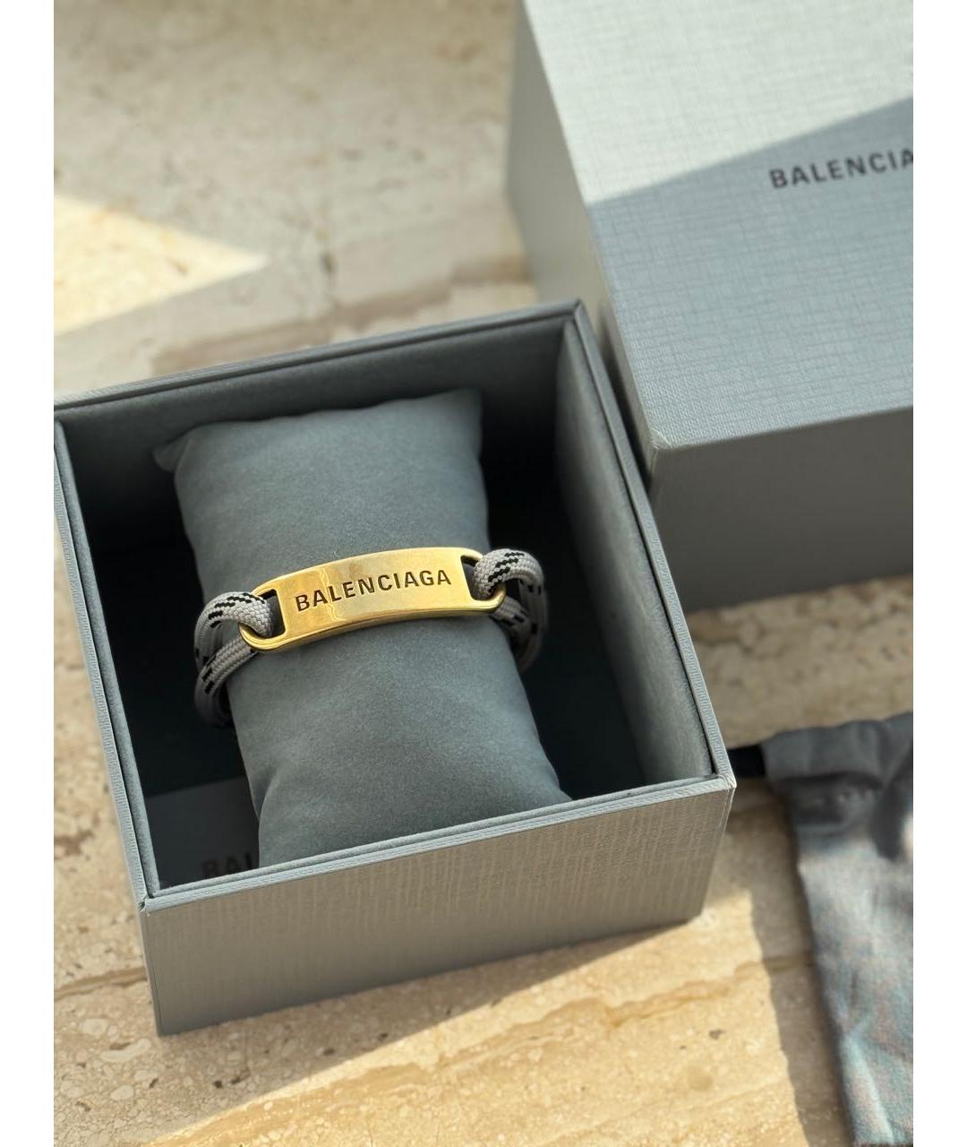 BALENCIAGA Золотой металлический браслет, фото 4