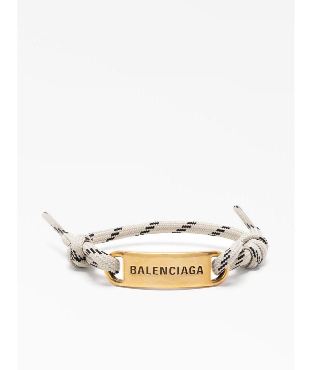 BALENCIAGA Золотой металлический браслет, фото 9