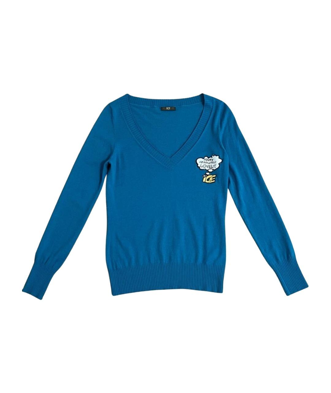ICEBERG Бирюзовый шерстяной джемпер / свитер, фото 1