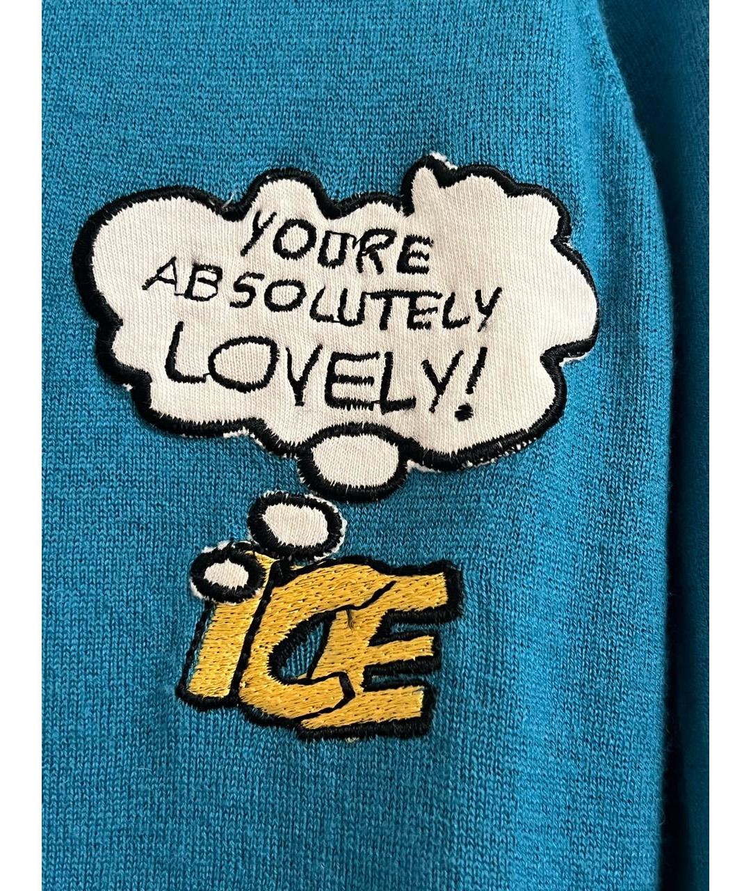 ICEBERG Бирюзовый шерстяной джемпер / свитер, фото 6