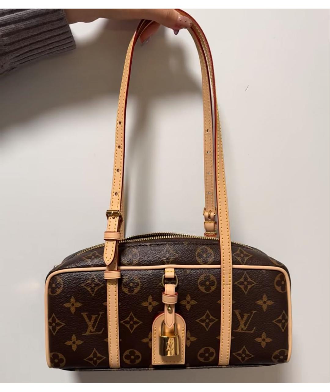 LOUIS VUITTON Коричневая сумка с короткими ручками, фото 2