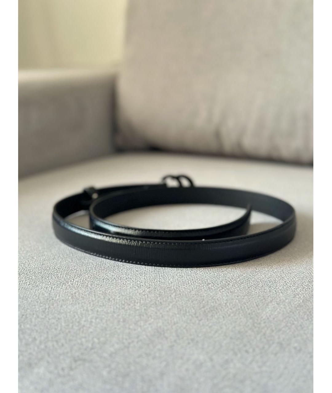 GUCCI Черный кожаный ремень, фото 4