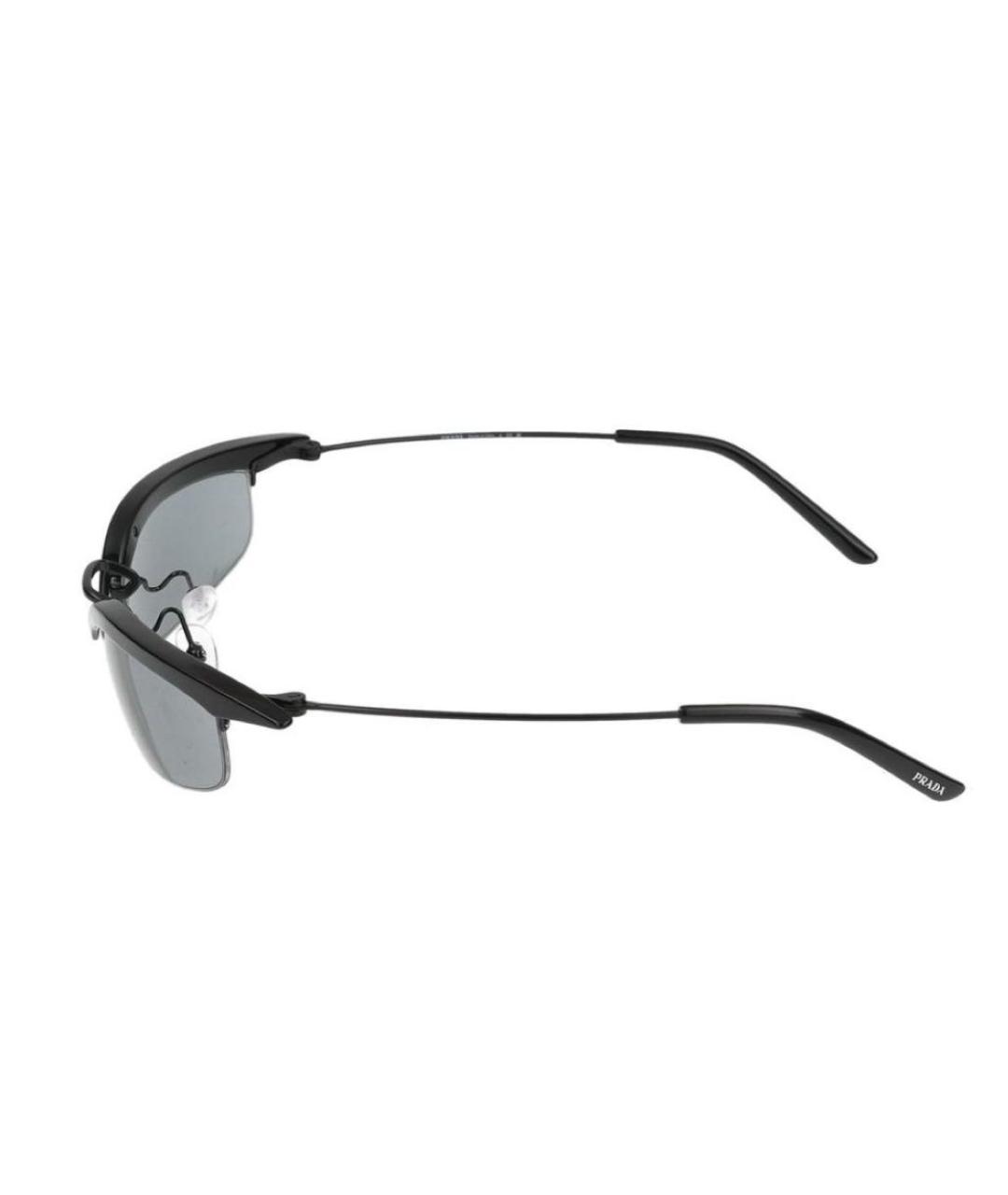 PRADA Черные металлические солнцезащитные очки, фото 2