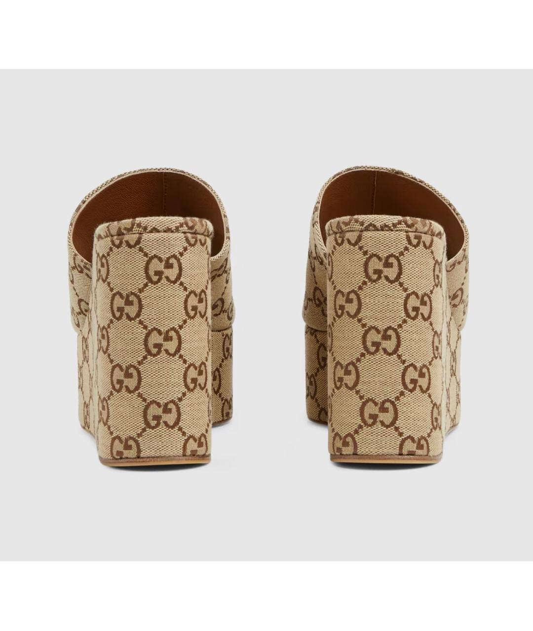 GUCCI Бежевые босоножки, фото 4