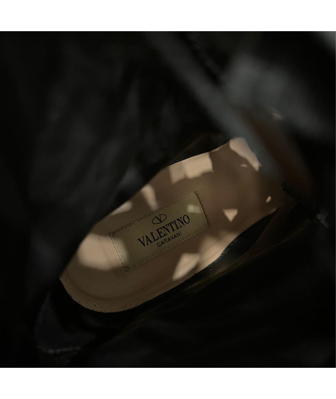 VALENTINO Черные кожаные ботильоны, фото 7