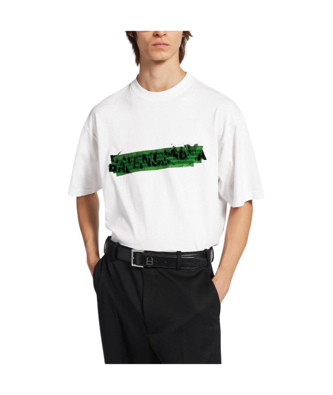 BALENCIAGA Белая футболка, фото 2