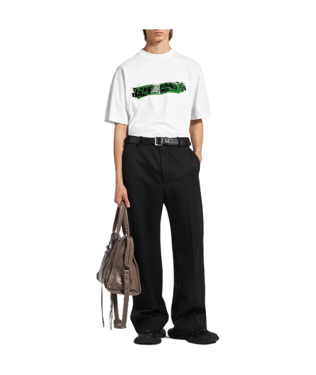 BALENCIAGA Белая футболка, фото 3