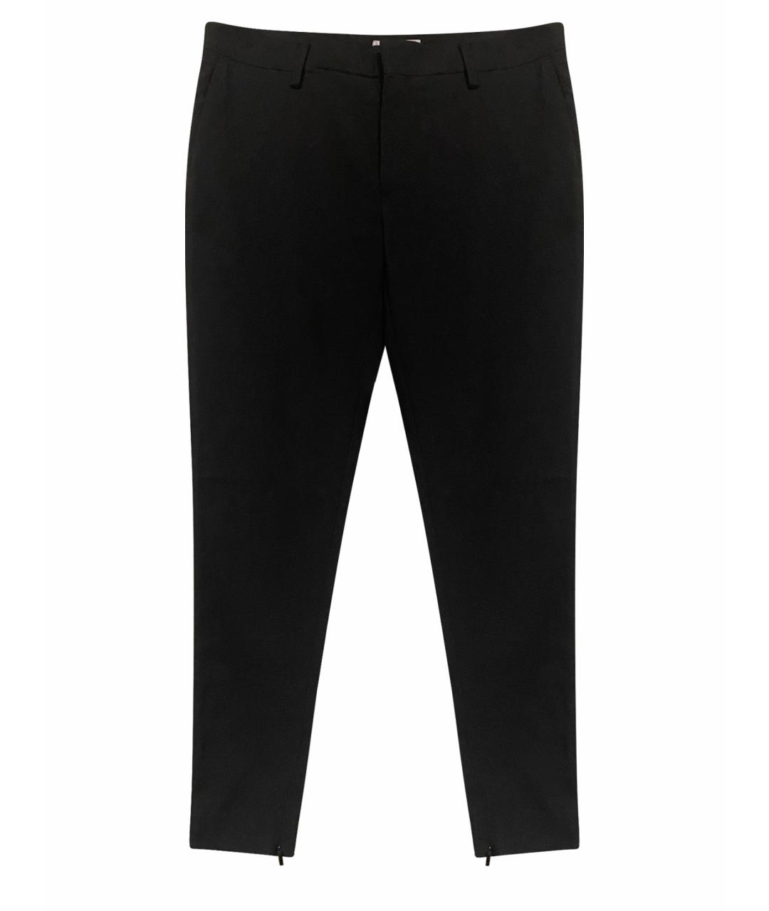 SAINT LAURENT Черные шерстяные брюки узкие, фото 1